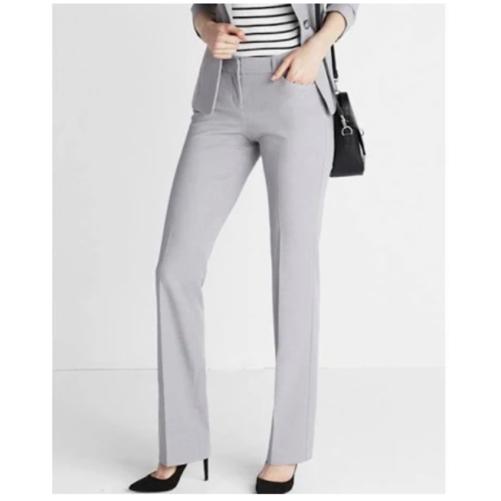 Express Low Rise Barely Boot Editor Pant Gray